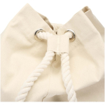 Tas van gerecycled katoencanvas met koordhandvatten 270 g/m² kleur naturel weergave detail 1