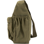 Laptoptas met kofferband en verborgen vak 13'' kleur donkergroen weergave zijkant