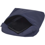 Lichte schoudertas met verstelbare riem en voering kleur marineblauw tweede weergave