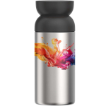 Thermische beker van gerecycled roestvrij staal met 360° drinkrand 350 ml Mepal kleur zwart