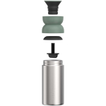 Thermische beker van gerecycled roestvrij staal met 360° drinkrand 350 ml Mepal kleur appel groen vierde weergave