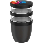 Lekvrije lunchbox met 3 vakken 900 ml Mepal kleur zwart