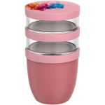 Lekvrije lunchbox met 3 vakken 900 ml Mepal kleur roze