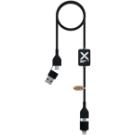 Laad- en datakabel met verlicht logo 60W 1m SCX.design kleur zwart