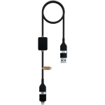 Laad- en datakabel met verlicht logo 60W 1m SCX.design kleur zwart tweede weergave achterkant