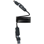 Ultrasnelle magnetische oplaadkabel met dubbele ingang 100W SCX.design kleur zwart