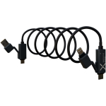 Ultrasnelle magnetische oplaadkabel met dubbele ingang 100W SCX.design kleur zwart derde weergave