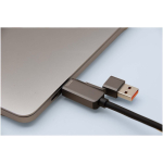 Ultrasnelle magnetische oplaadkabel met dubbele ingang 100W SCX.design kleur zwart