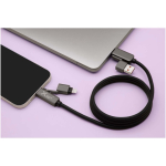 Ultrasnelle magnetische oplaadkabel met dubbele ingang 100W SCX.design kleur zwart luxe weergave
