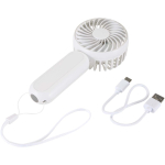 Oplaadbare draagbare ventilator met 3 snelheden en USB-C kleur wit tweede weergave