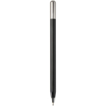 Pen van gerecycled aluminium met draaimechanisme en zwarte inkt kleur zwart