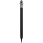 Pen van gerecycled aluminium met draaimechanisme en zwarte inkt kleur zwart tweede weergave