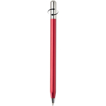 Pen van gerecycled aluminium met draaimechanisme en zwarte inkt kleur rood tweede weergave