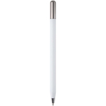 Pen van gerecycled aluminium met draaimechanisme en zwarte inkt kleur wit