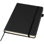 A5-notitieboek met harde kaft van synthetisch leer en gelinieerde pagina’s JournalBooks kleur zwart