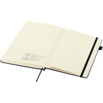 A5-notitieboek met harde kaft van synthetisch leer en gelinieerde pagina’s JournalBooks kleur zwart derde weergave