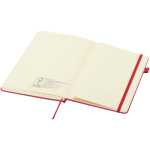 A5-notitieboek met harde kaft van synthetisch leer en gelinieerde pagina’s JournalBooks kleur rood derde weergave