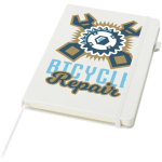 A5-notitieboek met harde kaft van synthetisch leer en gelinieerde pagina’s JournalBooks kleur wit