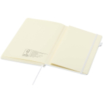 A5-notitieboek met harde kaft van synthetisch leer en gelinieerde pagina’s JournalBooks kleur wit derde weergave