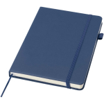 A5-notitieboek met harde kaft van synthetisch leer en gelinieerde pagina’s JournalBooks kleur marineblauw