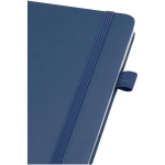A5-notitieboek met harde kaft van synthetisch leer en gelinieerde pagina’s JournalBooks kleur marineblauw weergave detail 1
