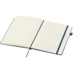 A5-notitieboek met harde kaft van synthetisch leer en gelinieerde pagina’s JournalBooks kleur marineblauw tweede weergave