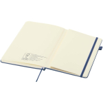 A5-notitieboek met harde kaft van synthetisch leer en gelinieerde pagina’s JournalBooks kleur marineblauw derde weergave