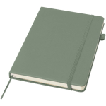 A5-notitieboek met harde kaft van synthetisch leer en gelinieerde pagina’s JournalBooks kleur gemarmerd groen