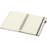 A5-notitieboek met harde kaft van synthetisch leer, spiraalbinding en gelinieerde pagina's JournalBooks kleur zwart tweede weergave