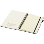 A5-notitieboek met harde kaft van synthetisch leer, spiraalbinding en gelinieerde pagina's JournalBooks kleur zwart derde weergave