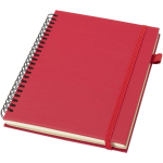 A5-notitieboek met harde kaft van synthetisch leer, spiraalbinding en gelinieerde pagina's JournalBooks kleur rood