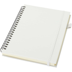 A5-notitieboek met harde kaft van synthetisch leer, spiraalbinding en gelinieerde pagina's JournalBooks kleur wit