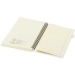 A5-notitieboek met harde kaft van synthetisch leer, spiraalbinding en gelinieerde pagina's JournalBooks kleur wit derde weergave
