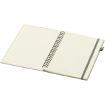 A5-notitieboek met harde kaft van synthetisch leer, spiraalbinding en gelinieerde pagina's JournalBooks kleur gemarmerd groen tweede weergave