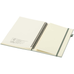 A5-notitieboek met harde kaft van synthetisch leer, spiraalbinding en gelinieerde pagina's JournalBooks kleur gemarmerd groen derde weergave