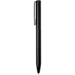 Pen van gerecycled aluminium met draaimechanisme en blauwe inkt kleur zwart weergave zijkant