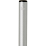 Pen van gerecycled aluminium met draaimechanisme en blauwe inkt kleur zilver weergave detail 1