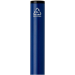 Pen van gerecycled aluminium met draaimechanisme en blauwe inkt kleur marineblauw weergave detail 1