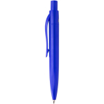 Mini balpen van RCS-gecertificeerd gerecycled plastic met blauwe inkt kleur koningsblauw weergave zijkant