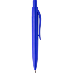 Mini balpen van RCS-gecertificeerd gerecycled plastic met blauwe inkt kleur koningsblauw tweede weergave met zijkant