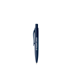 Mini balpen van RCS-gecertificeerd gerecycled plastic met blauwe inkt met afdrukgebied