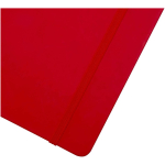 A4-notitieboek met harde kaft, elastische sluiting en kunstleer, gelinieerde pagina's kleur rood weergave detail 1