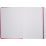 A4-notitieboek met harde kaft, elastische sluiting en kunstleer, gelinieerde pagina's kleur rood derde weergave voorkant