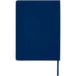 A4-notitieboek met harde kaft, elastische sluiting en kunstleer, gelinieerde pagina's kleur marineblauw tweede weergave achterkant