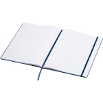 A4-notitieboek met harde kaft, elastische sluiting en kunstleer, gelinieerde pagina's kleur marineblauw tweede weergave
