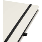 A5-notitieboek met harde kaft, elastische sluiting en zachte afwerking, gelinieerde pagina’s kleur zwart weergave detail 1