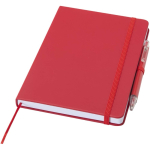Set met A5-notitieboek met harde kaft en pen met blauwe inkt kleur rood