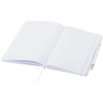 Set met A5-notitieboek met harde kaft en pen met blauwe inkt kleur wit tweede weergave