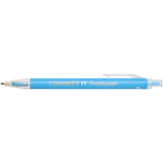 Set met A5-notitieboek met harde kaft en pen met blauwe inkt kleur lichtblauw weergave bedrukking logo 2