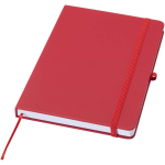 A5-notitieboek met harde kaft van kunstleer en gelinieerde pagina’s kleur rood